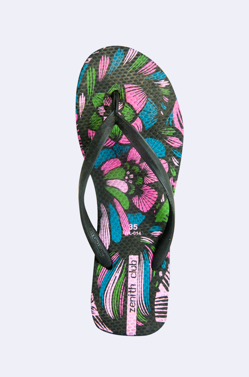 Black Canvas Rainbow Florals